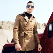 GustOmerD, новинка, весна, осень, мужская куртка из искусственной кожи, одноцветная, двойная кнопка, длинная, стильная, кожаная куртка, Мужская ветровка, куртки