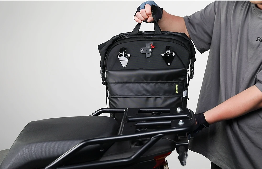 Rhinowalk Fahrrad-Seitentasche 24L Fahrradgepäckträgertasche Wasserdichter Fahrradrucksack mit Regenschutz Große Kapazität Schultertasche – Detail 18