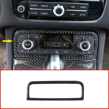 

Real Carbon Fiber Air Conditioning Decoration Frame 3D Sticker Interior Accessories For Volkswagen Touareg 2011-2018