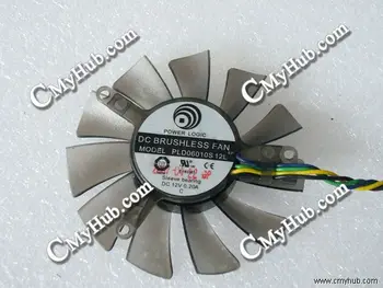 

New For Power Logic PLD06010S12L DC12V 0.2A 54*54*10mm 54x54x10mm 4Pin 4Wire Graphics Card Cooling Fan
