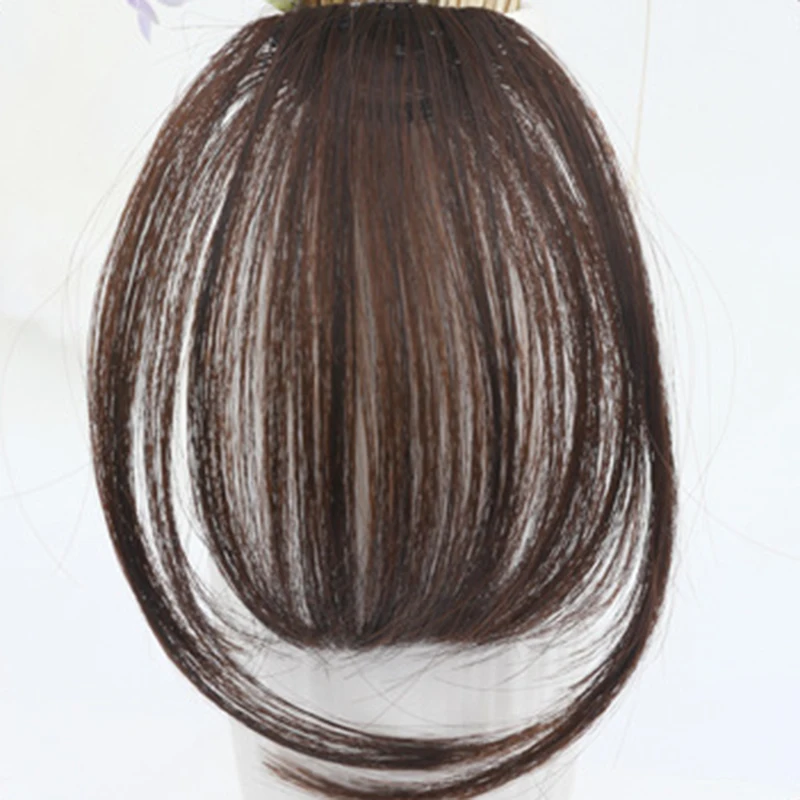 Air bangs female wig artificial hair net celebrity fake light and thin naturally invisible seamless piece | Красота и здоровье