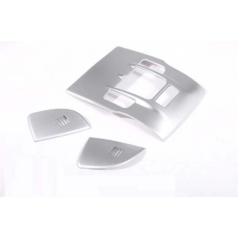 Углеродное волокно ABS хромированный светильник для чтения на крыше переднего ряда рамка для MaSarati Levante Quattroporte President автомобильные аксессуары - Название цвета: silver
