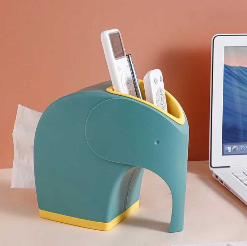 

Tissue Box Living Room Table Top Bedroom Napkin Extractor Plastic Lovely Multifunction Creative Remote Control Household Stoarge