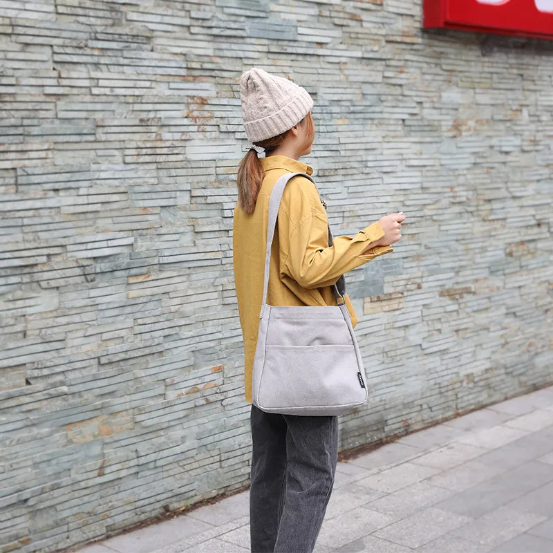 Shoulder Bag Retro Wash Canvas Messenger Bag Wild Korean Version of