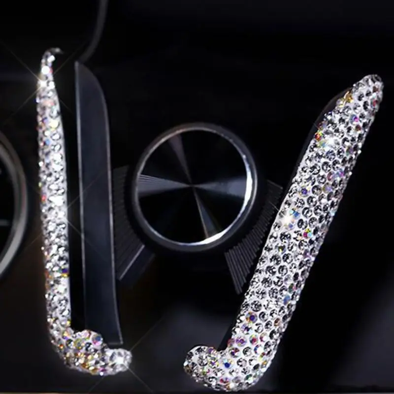Для IPhone Android Bling Crystal Rhinestone Автомобильный держатель для телефона Air Vent