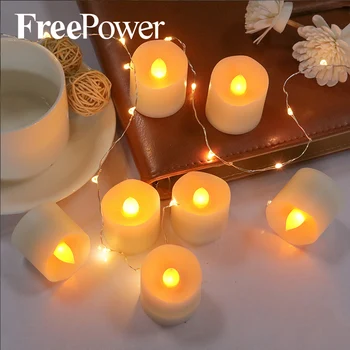 

Flameless LED Tea wax Tea Light Candles Candlelight Dinner Props Decorative Wedding Candle Birthday/Wedding /Christmas décor