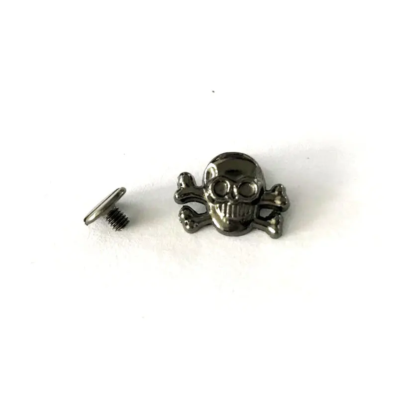 Gun black small AIJJU DIY 20 шт. металлический Готический Череп привидение заклепки отвертка Conchos панк-шпильки кожа ремесло сумка Пояс одежда шляпа декор обуви - Цвет: Gun black small