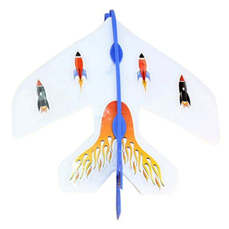 New Slingshot LED Light Flare Catapult Airplane Glider Plastic Toy for Children Outdoor Funny Toys Gifts Flying Kids Toy