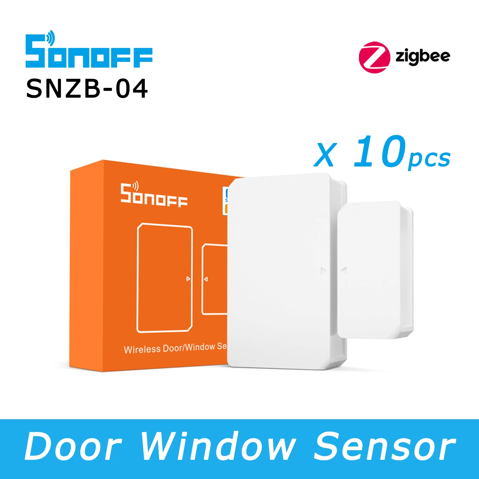Датчик окон и дверей SONOFF SNZB 04 Zigbee работает с мостом ZBBridge домашний помощник через