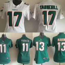 Сшитая Женская майка с вышитыми логотипами, 17 Ryan tannehilt 11 DeVante Parker 13 Dan Marino, Размеры s-XXL