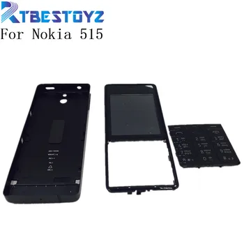 

RTBESTOYZ New Front Frame +Battery Door Back Cover + Front Glass Lens For Nokia 515 RM-952 With Volume Button+English Keyboard
