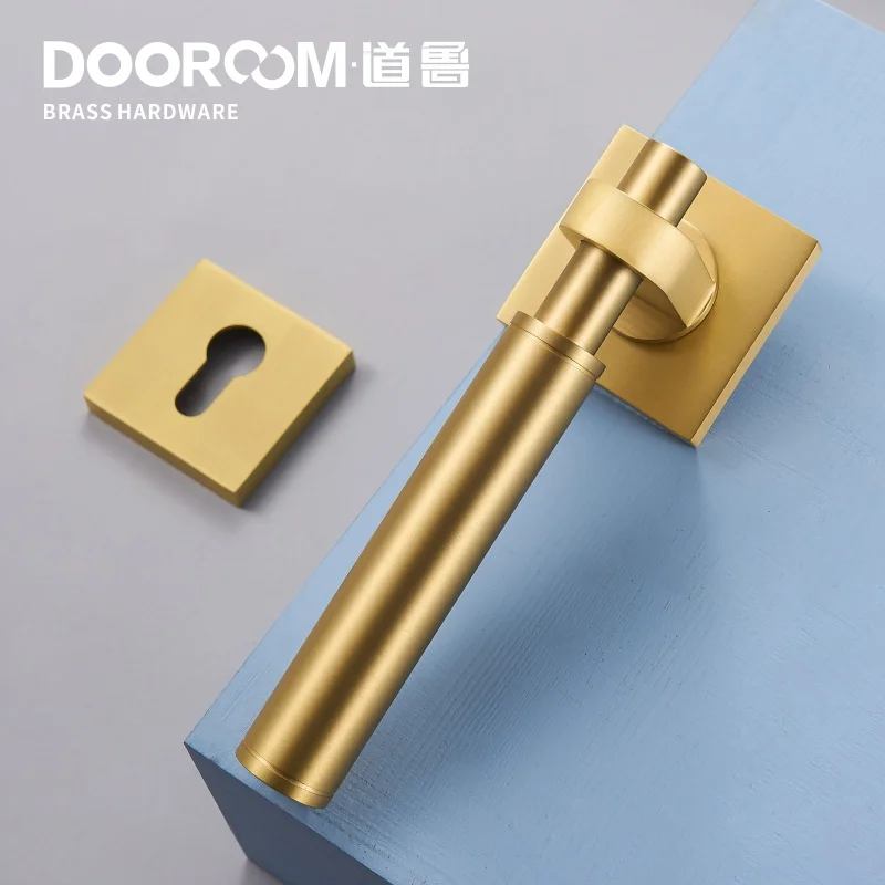 Набор латунных дверных рычагов Dooroom современный интерьер двойной деревянный