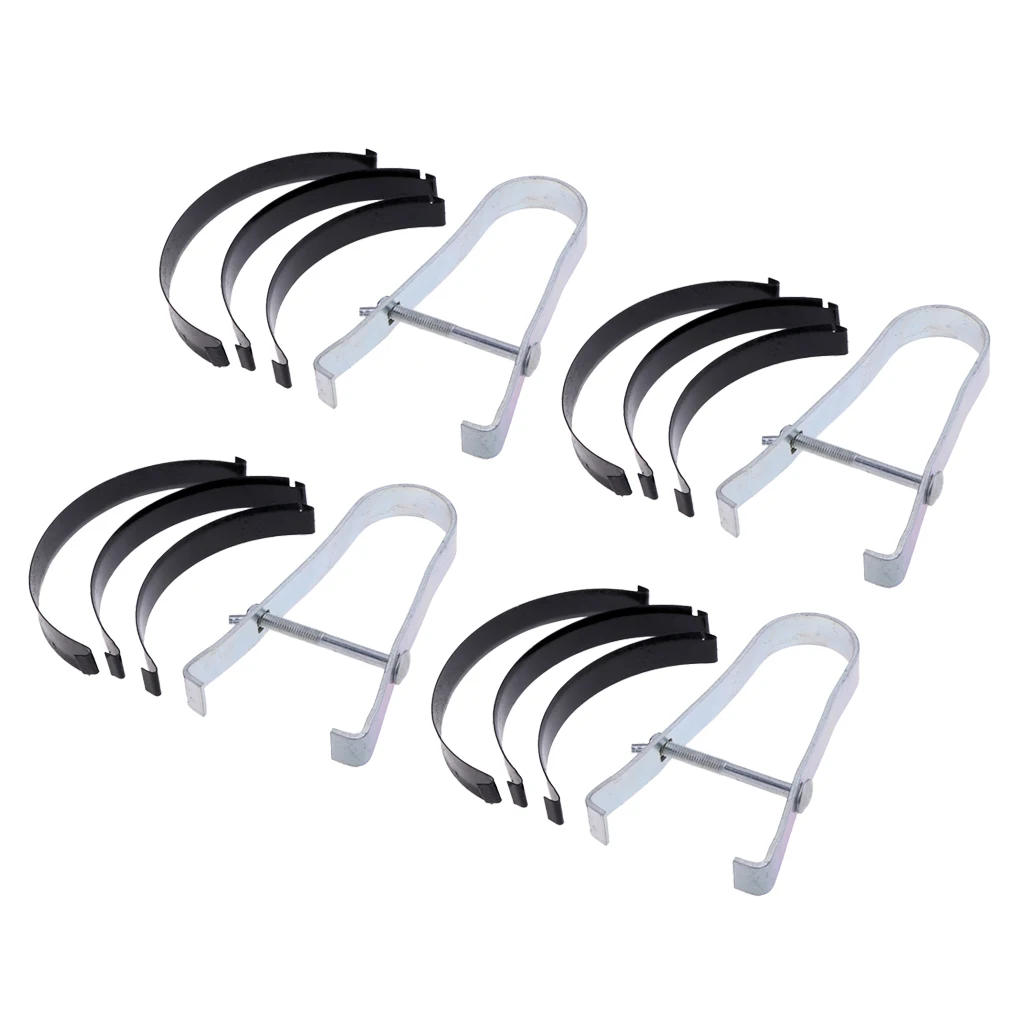 4 Set Universal Piston Ring Compressor Tool Set Clamp Piler Installer Kit Range 50-85mm 2-3.34 inch (Silver)