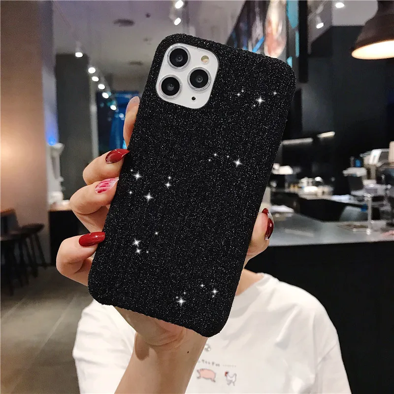 Сияющий блеск чехол для телефона iPhone 11 11pro 11Pro Max X XS Max 8 7 6 6S Plus Мягкий силиконовый анти шок теплое бархатное покрытие