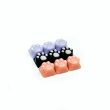 Handmade Resin Cat Paws Pad Keycap Mechanical Keyboard Custom DIY Kitty Cute Cat Paw Jade Keycaps For Gateron Cherry Mx Switch