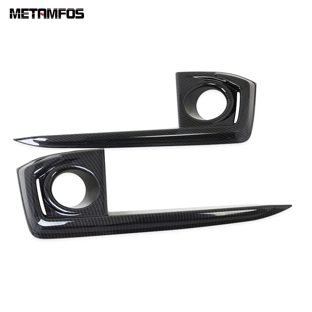 Carbon Fiber Style Для Honda Civic Sedan углеродное волокно передний противотуманный светильник, противотуманный светильник, накладка, защита для экстерьера, аксессуары для автомобиля - Цвет: Carbon Fiber Style