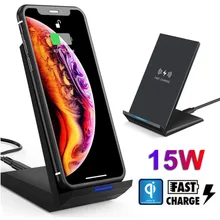 15 Вт Qi Быстрое беспроводное зарядное устройство для iPhone X Xiaomi 9 samsung Note 10 Plus S9 S8 huawei P30 Pro Qi Быстрое беспроводное зарядное устройство для зарядки