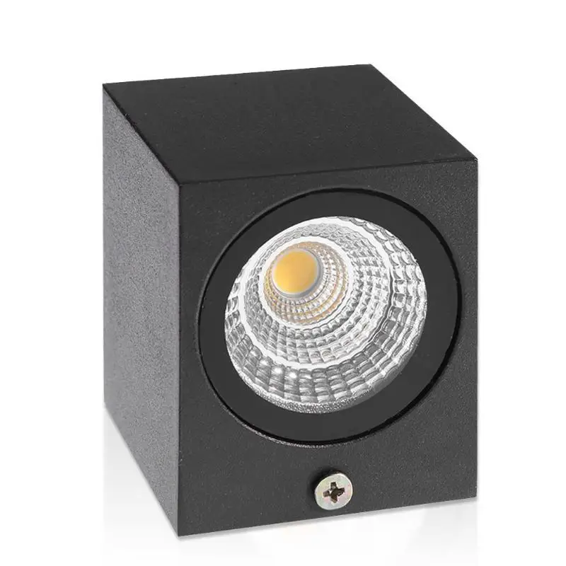 3 Вт/5 Вт IP65 Современный короткий светодиодный светильник в виде кубика, водонепроницаемый, внутренний, наружный, поверхностный монтаж, лампа AC 85 V-265 V 50-60Hz, садовый светильник