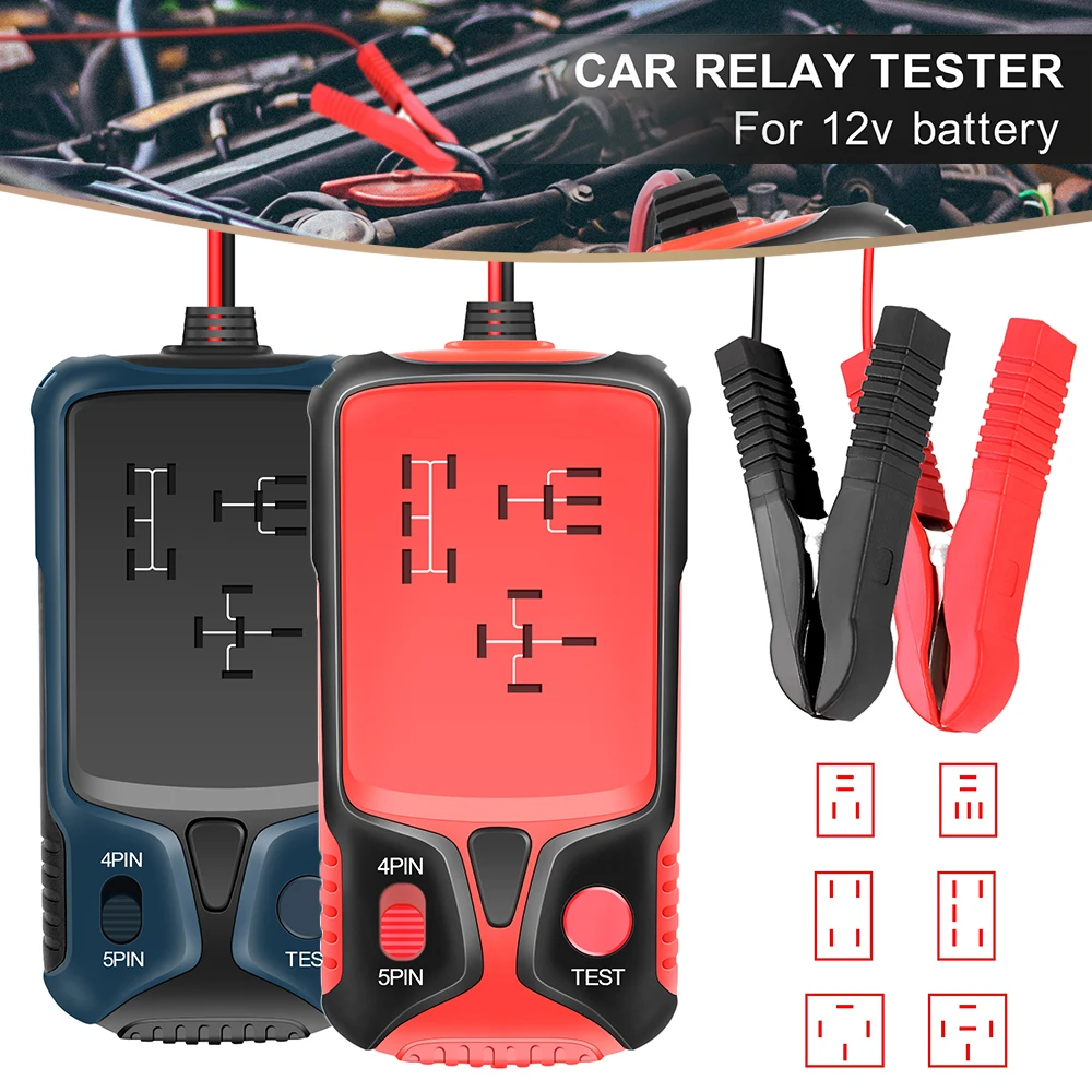 1pc 12V Car Relay Tester Durable Plastic Electronic Checker Tool