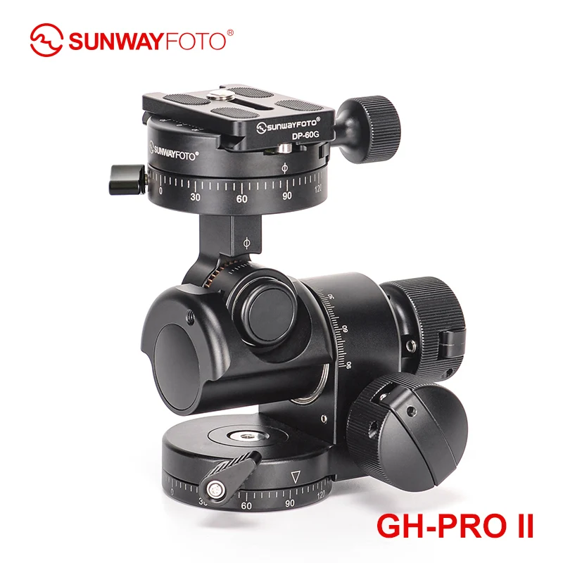 SUNWAYFOTO GH-PRO II штатив с зубчатой головкой панорамная головка для dslr камеры панорамная головка arca swiss с одной бесплатной быстросъемной пластиной