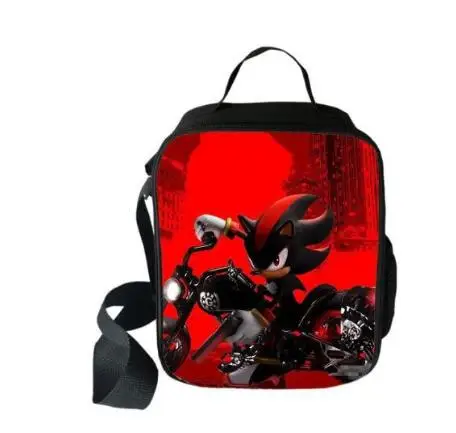 Мультяшная сумка для ланча с изображением героев из мультфильма Super Mario Bros Sonic Boom Hedgehogs, сумка для пикника и путешествий, сумка для хранения еды, Детская сумка для мальчиков и девочек, сумка-мессенджер - Цвет: picture color