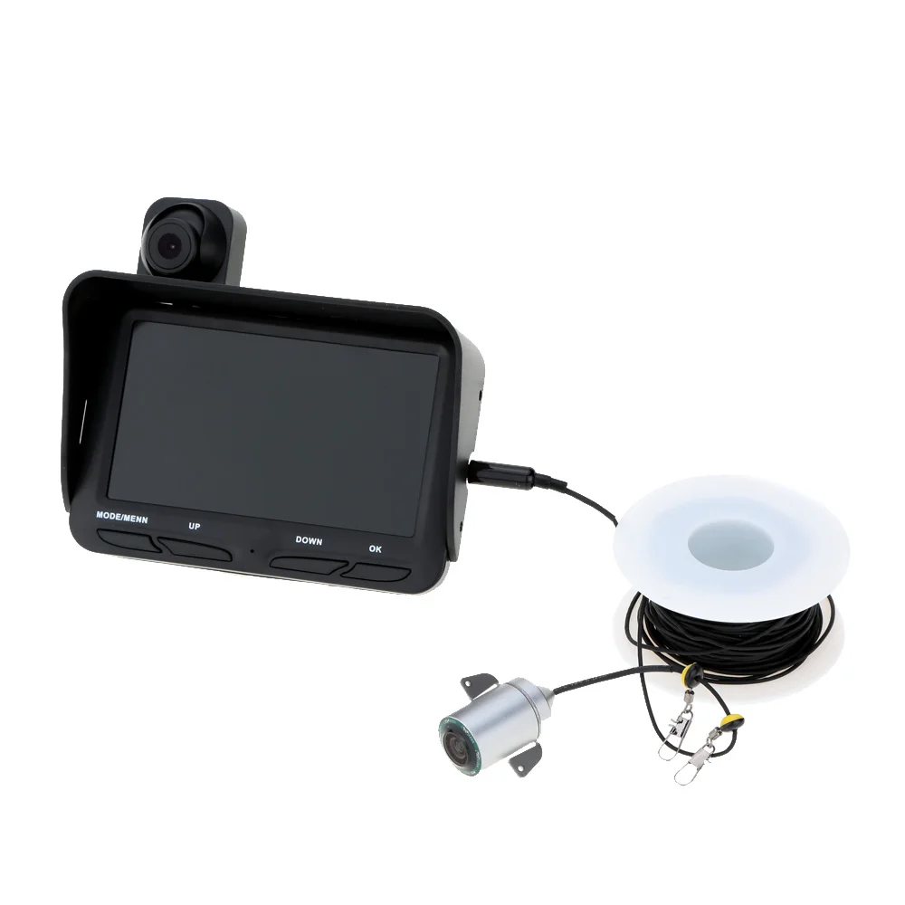 

4.3" HD Fish Finder TFT LCD Monitor Screen Night Vision DVR Video 6 Infrared LED Underwater + Overwater Camera Wide Angle 20M
