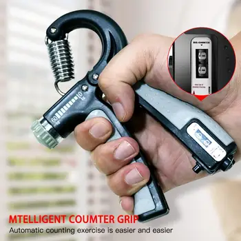 

R-Shape Adjustable Countable Hand Grip Strength Exercise Gripper with Counter Durable Hand Strength Exercise Fitness Tool