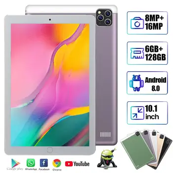 

2021 Android 9.0 Tablet Pc 10 Inch 6G+128GB WiFi Tablet Arge 1280*800 IPS Screen Dual SIM cameras 4G call Phone Kids tablet