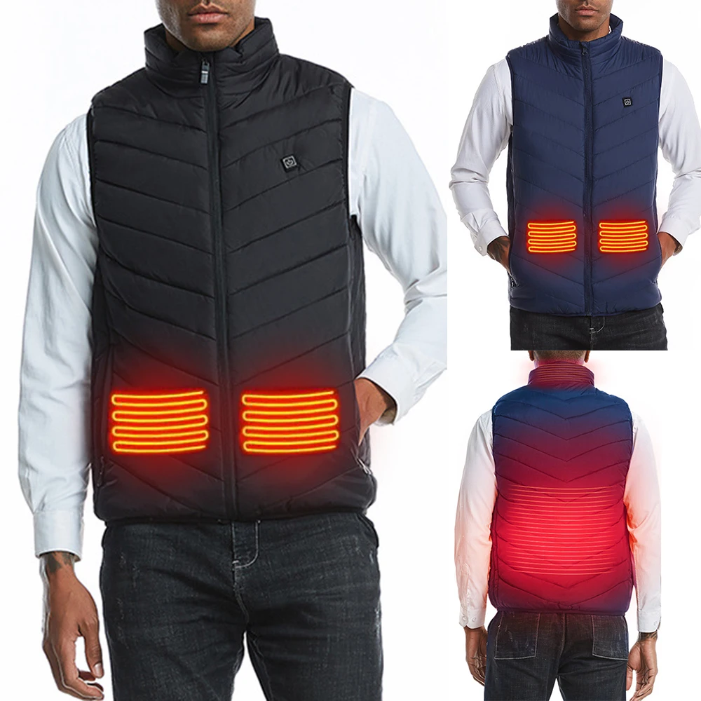 

2020 New Electric Heated Vest Men Women Heating Waistcoat Thermal Warm Clothing Usb Heated Outdoor Vest Winter Heated Jacket