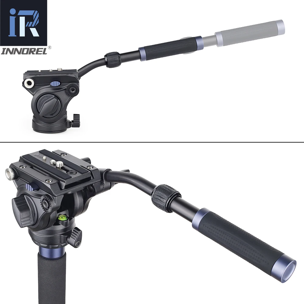 VM75CK Carbon Fiber Video Monopod Kit with Fluid Head Removable Tripod Base for Professional DSLR Cameras/Camcorders/Telescope