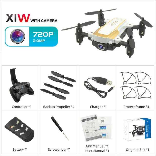 Мини Дрон с камерой HD 720P Wifi FPV Профессиональный 2 4G RC дроны X1 складной Квадрокоптер