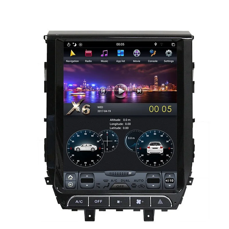 

12.1" tesla style vertical screen android 9.0 Six core Car GPS radio Navigation for Toyota Land cruiser 2016-2017