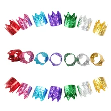 50 шт. манжеты для волос Прочный Стиль выдолбленные в форме короны ювелирные изделия красочные трубки кольцо аксессуары практичный дредлок регулируемый