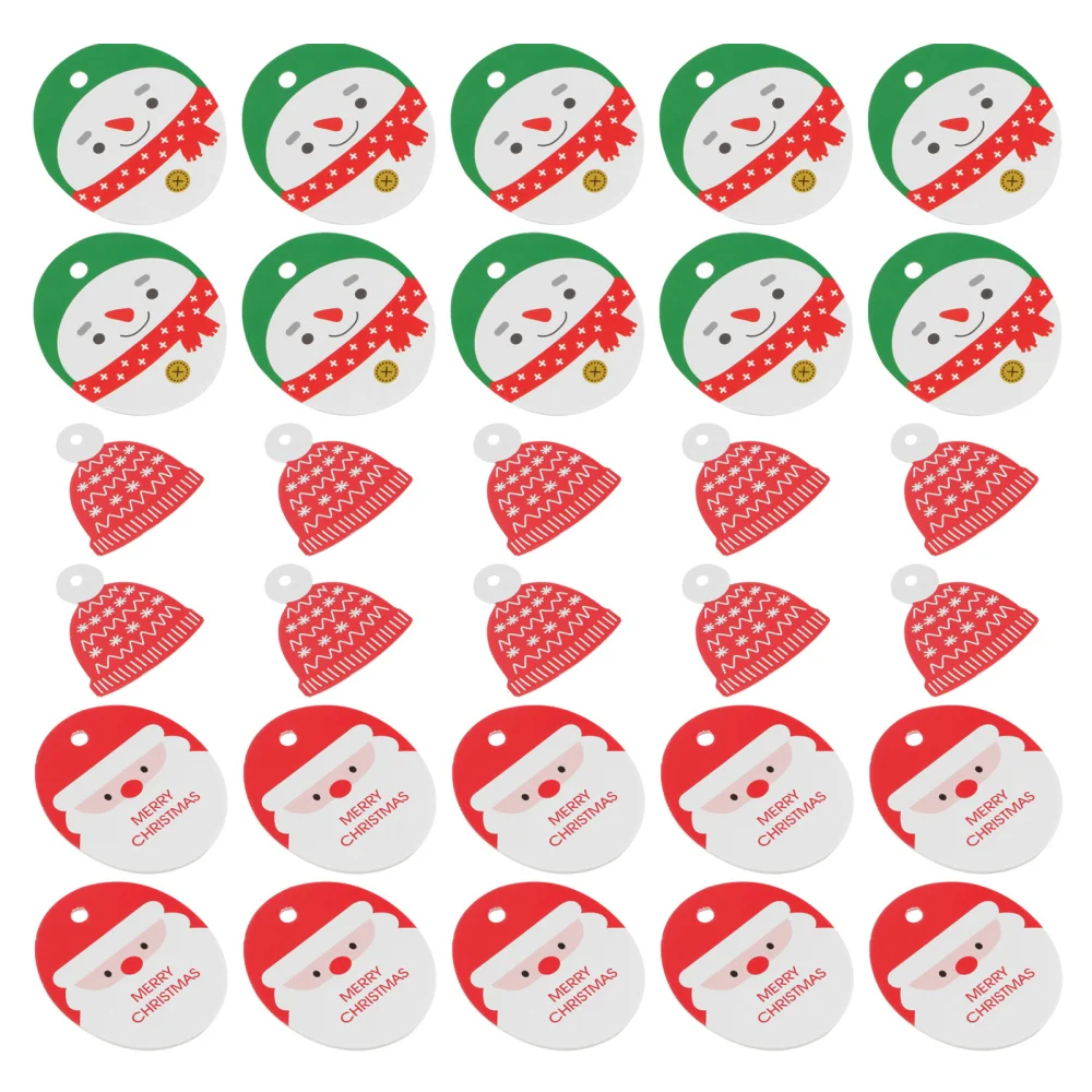 

150pcs Christmas Decor White Card Tags Christmas Gift Label (Without Ribbons)
