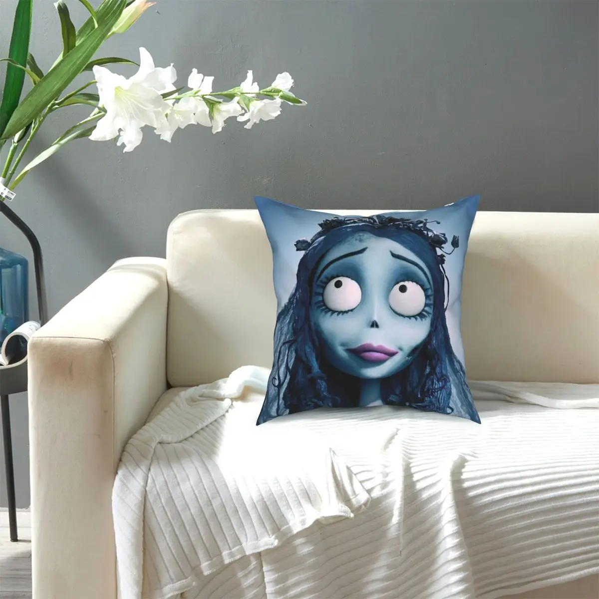 Funda de almohada con estampado de doble cara para coche, cobertor