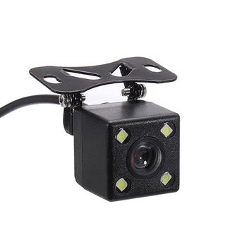 

New 4 LED Lamp Night Vision Car Parking Rear View Camera Reversing Backup Waterproof CCD Image Sensor