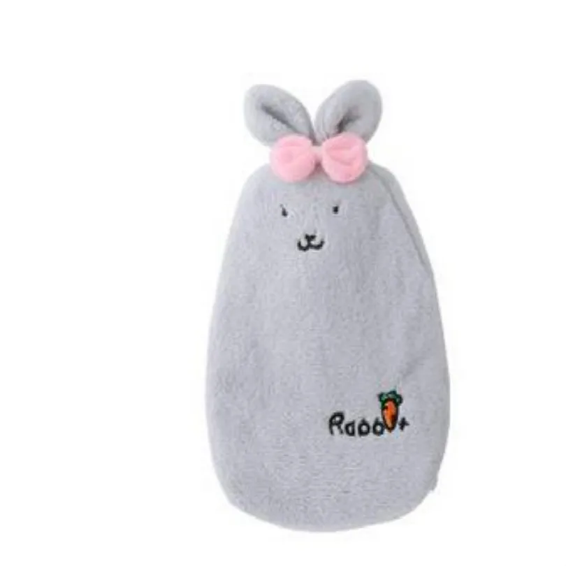 with gray rabbit Прозрачный мультфильм кролик панда маленькая девочка милый мешок горячей воды грелка для рук ПВХ предметы домашнего обихода грелка - Цвет: with gray rabbit