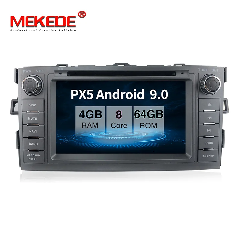 PX5 android 9,0 4 Гб+ 64 ГБ Автомобильный мультимедийный плеер навигация gps DVD для toyota auris 2008-2012 с wifi BT carplay USB TMPS navi