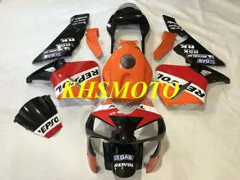 

Injection mold Fairing kit for CBR600RR 03 04 CBR 600 RR CBR600RR F5 2003 2004 Top Red orange Fairings set+gifts AX17