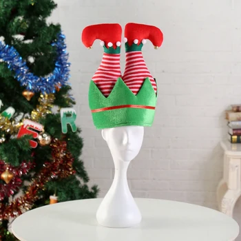 

Christmas Elf Hat with Bells, Funny Holiday Hat Christmas Hats Christmas Keychain for Kids and Adults