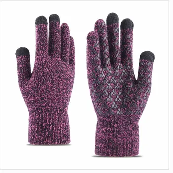 

Cross-border Knitted Warm Gloves Men Increase Thickened Non-skid Wool Outdoor Custom Touch Gloves Wholesale