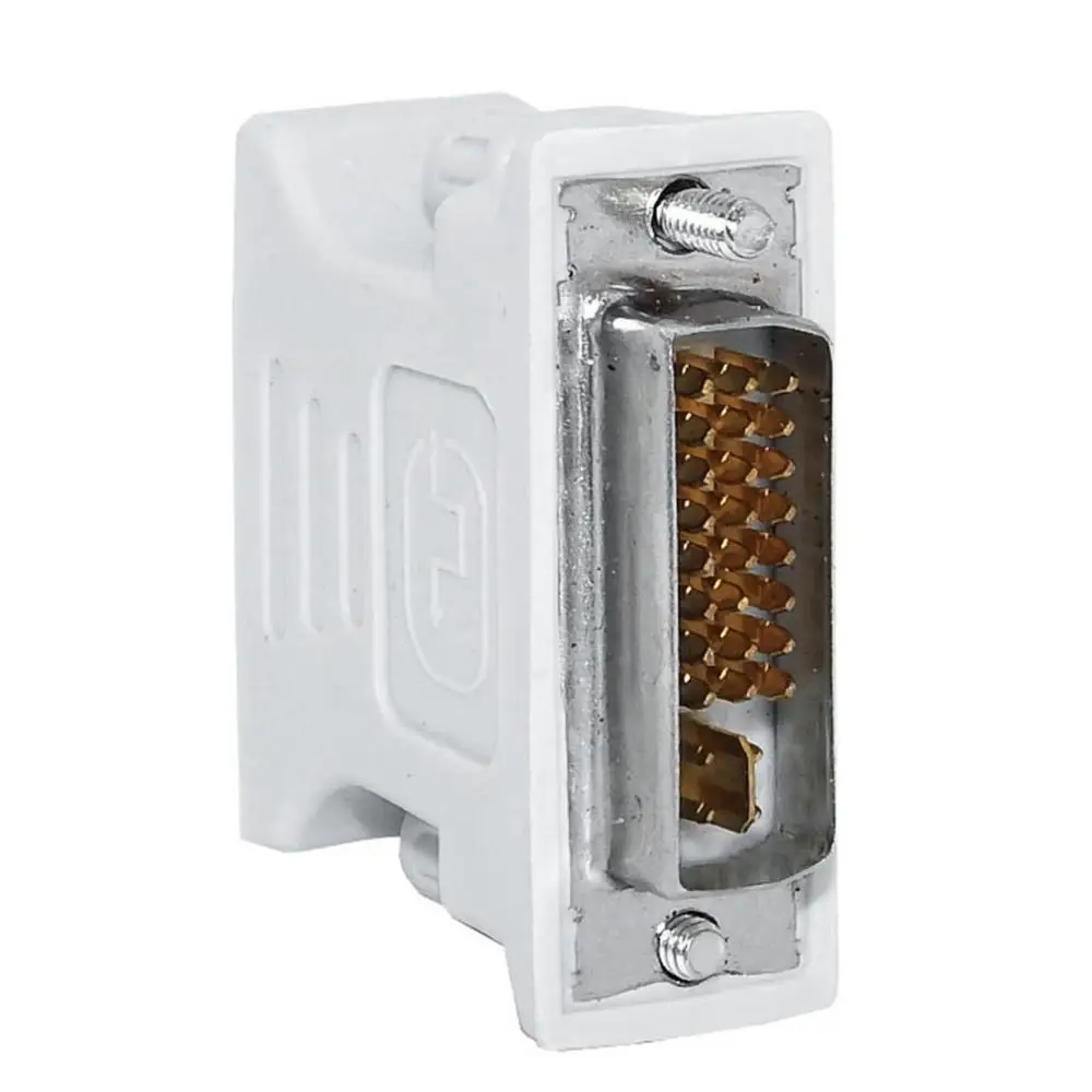 L-образный DVI-I VGA адаптер, 90 градусов DVI 24+ 5 29Pin штекер VGA 15 Pin Женский конвертер разъем адаптера для ноутбука - Цвет: Белый