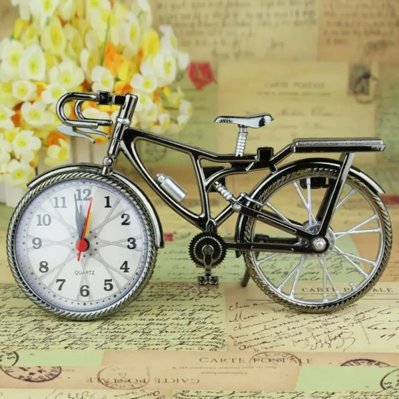 Велосипед будильник двигатель велосипед Цикл Чоппер кварцевые часы будильник время стол комната дети подарок Рождество