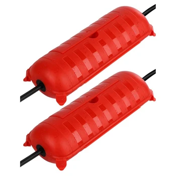 

2Pc Waterproof Connection Box Extension Cord Cover Safety Seal for Outdoor Outlet / Plug / Strip Light / Power Tool