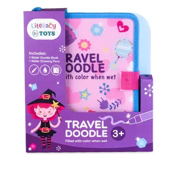 

Portable Water Drawing Book & Magic Pen Travel Doodle Book Reusable
