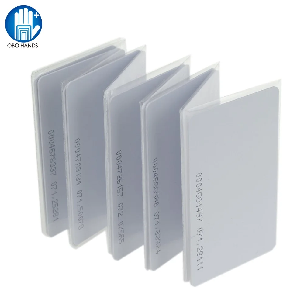 

125KHz RFID Card TK4100 Proximity EM ID Card White PVC With 64 bits for Door Entry Access Control Read Only 10 Pieces