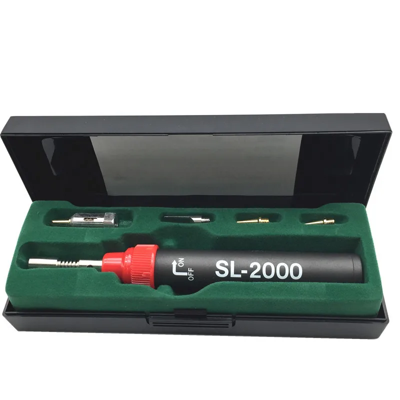 

Taiwan hotery Thermal Boy SL-2000 Pure Butane Gas Soldering Iron 5-in-1 Set Pen Type Gas Soldering Iron