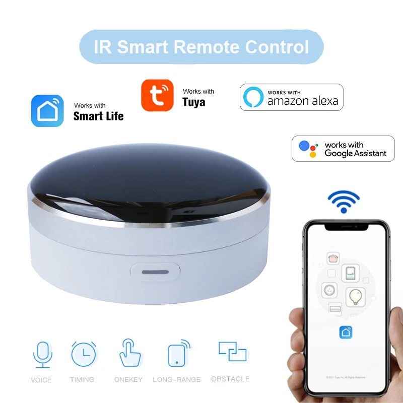 Mando a Universal para el hogar, dispositivo con WiFi, IR, para aire acondicionado, aplicación de TV, funciona con Alexa, asistente de Google, comando de voz Siri|Control -