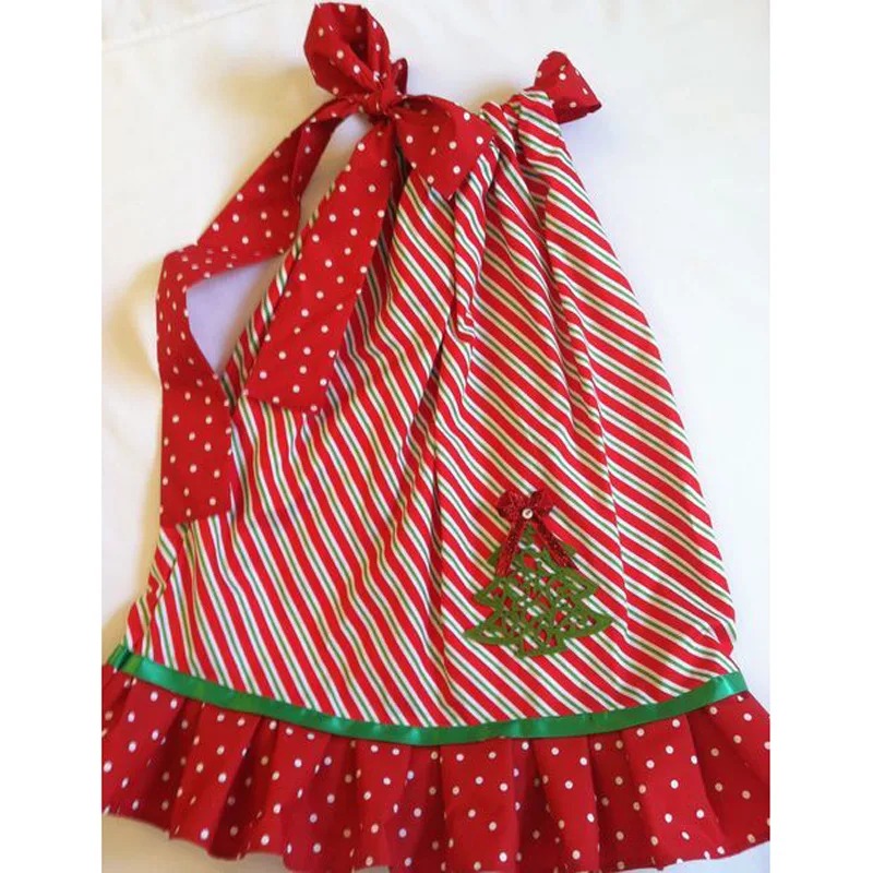 Красное рождественское платье для маленьких девочек, Детский новогодний праздничный костюм Санты Детские праздничные платья для девочек возрастом от 2 до 5 лет, детская одежда