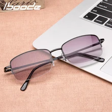 IBOODE Квадратные Солнцезащитные очки с диоптриями для женщин и мужчин металлическая полуоправа пресбиопические очки женские мужские очки при дальнозоркости очки
